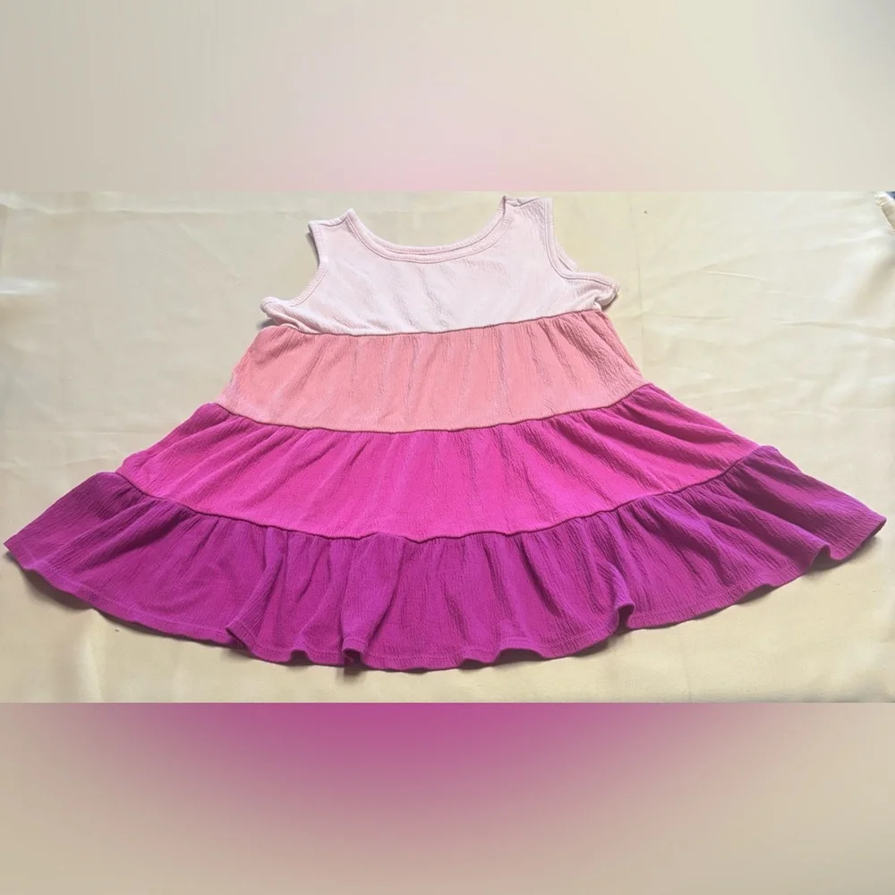 Lot of 3‎ - Girl Dresses Sz 5T Pink Floral Flowy Casual Tie Dye Lounge School